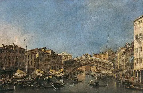 Le Pont du Rialto à Venise (vers 1760), musée des Augustins de Toulouse.