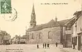 L'église paroissiale au début du XXe&nbsp;siècle, vue extérieure (carte postale).