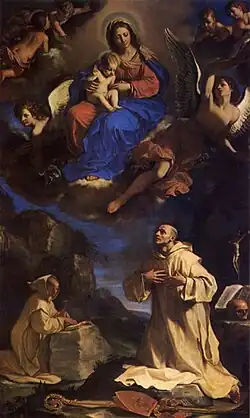 Saint Bruno en adoration de la Vierge à l'Enfant, le Guerchin.