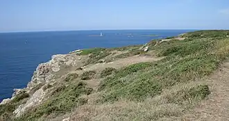 Vue de la pointe de Pleinmont et de l'archipel Les Hanois.