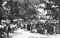 Guichen : le champ de foire vers 1920 (carte postale A. Lamiré).