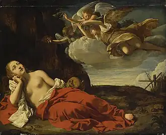 Marie Madeleine pénitente, par Guido Cagnacci (v. 1659), Musée d'histoire de l'art de Vienne.