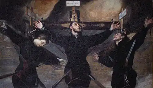 Martyrs jésuites crucifiés au Japon par  Guido Cagnacci.