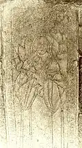 Pierre tombale de Guillaume II de Joyeuse. Chapelle Notre-Dame-de-Piété - Église de Joyeuse 07260.