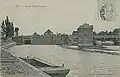 Le port de Guipry au début du XXe siècle (carte postale Dechelette).