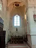 Vue dans la base du clocher en dir. du nord.