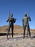 Statues des rois Guanches Guize et Ayose à Morro Velosa.