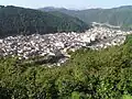 Vue de la ville prise du château de Gujō Hachiman.