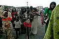 Faridi Ben Ali de la cie O Mcezo* lors d'un gungu la mcezo contre le détournement de bien public à Fumbuni le 6 août 2009.