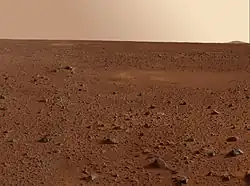 Vue du désert martien