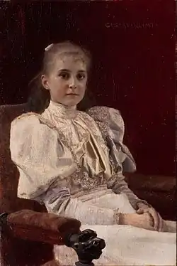 Gustav Klimt, Sitzendes junges Mädchen (Jeune fille assise), 1894