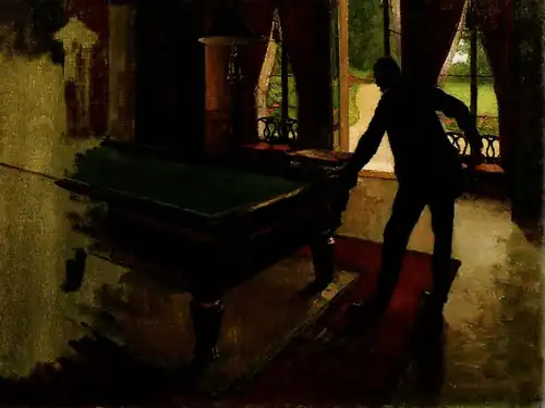 Le Billard (inachevé), 1875.Collection particulière[réf.&nbsp;nécessaire].