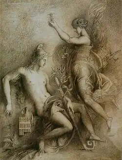 Hésiode et la Muse (1857), Cambridge, Fogg Art Museum.
