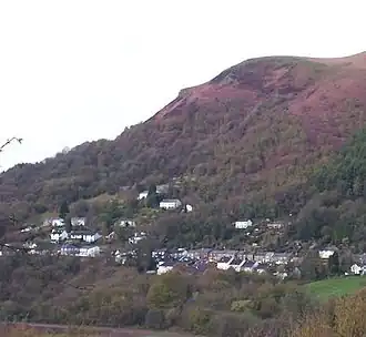 Vue de l'extrémité orientale de Garth Mountain.