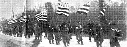 Manifestation du Parti national breton à Saint-Aubin-du-Cormier.
