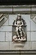 Christ de pitié du portail de l'église.