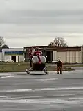 Hélicoptère Airbus H145 (immatriculé D-HTMM) de la compagnie Allemande "Helicopter Travel Munich" (HTM)