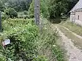La GR 211, traversant la Durdent à gué ou sur passerelle..