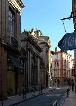 Les façades sur la rue Croix-Baragnon de l'hôtel d'Andrieu de Montcalvel.