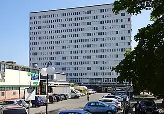Immeuble du centre d'Högdalen.