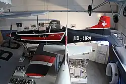 Le premier prototype HB-HPA exposé au Musée suisse des transports à Lucerne.