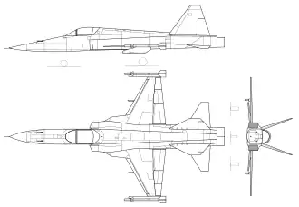 vue en plan de l’avion
