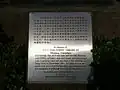 La plaque commémorative dédiée à tous les défenseurs de Hong Kong de décembre 1941 dont John Robert Osborn et la garnison britannique.
