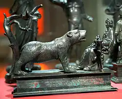 Statuette dédiée à la déesse Artio, bronze, IIe siècle, musée historique de Berne.