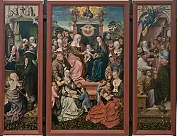 Maître de Francfort, Retable de Sainte Anne (vers 1492). Provient du monastère dominicain de Francfort.