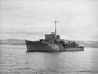 illustration de HMS Holcombe (L56)