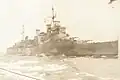 Photo du HMS London en 1941.