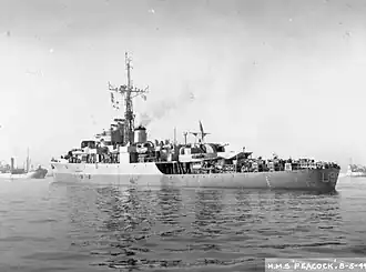 illustration de HMS Peacock (U96)