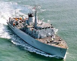 Proue de l'HMS Quorn.