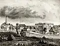 L'habitation Desbassayns en 1847, gravée par J. Dureau.