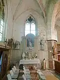 Chapelle nord, vue vers l'est.