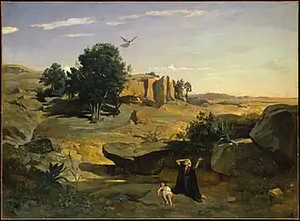 Agar dans le Désert, Salon de 1835, Huile sur toile, New York Metropolitan Museum of Art