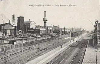 Intérieur de la gare au début du XXe&nbsp;siècle.
