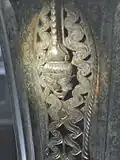 Détail d'un ornement anthropomorphique figurant sur l'anse d'une Schnabelkanne.