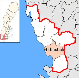 Localisation de Halmstad