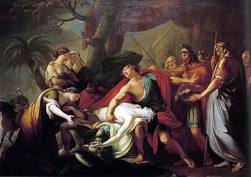 Hamilton, Achille se lamentant sur le corps de Patrocle, 1760-1763, National Gallery of Scotland