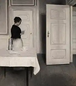 Ida lisant une lettre, avant 1916, localisation inconnue.