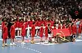 En 2008 avant un match contre l'Allemagne