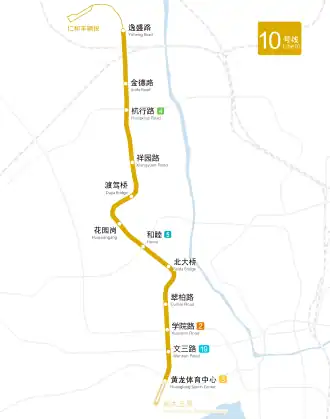 Voir la carte de la ligne.