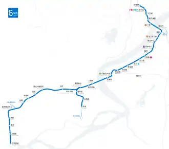 Voir la carte de la ligne.