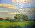 Prairie d'été en fleurs (huile sur contreplaqué, 1920)