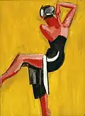 Danseuse sur fond jaune (1920)