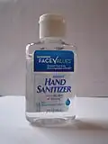 Flacon de solution hydroalcoolique