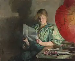 Harriet Backer, 1890, A l'interieur, le soir - Oslo National Museum of Art and Design
