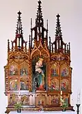 L'autel latéral d'église.