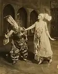 Schéhérazade, 1916 : Enrico Cecchetti et Flore Révalles, en eunuque et en Zobeïde.